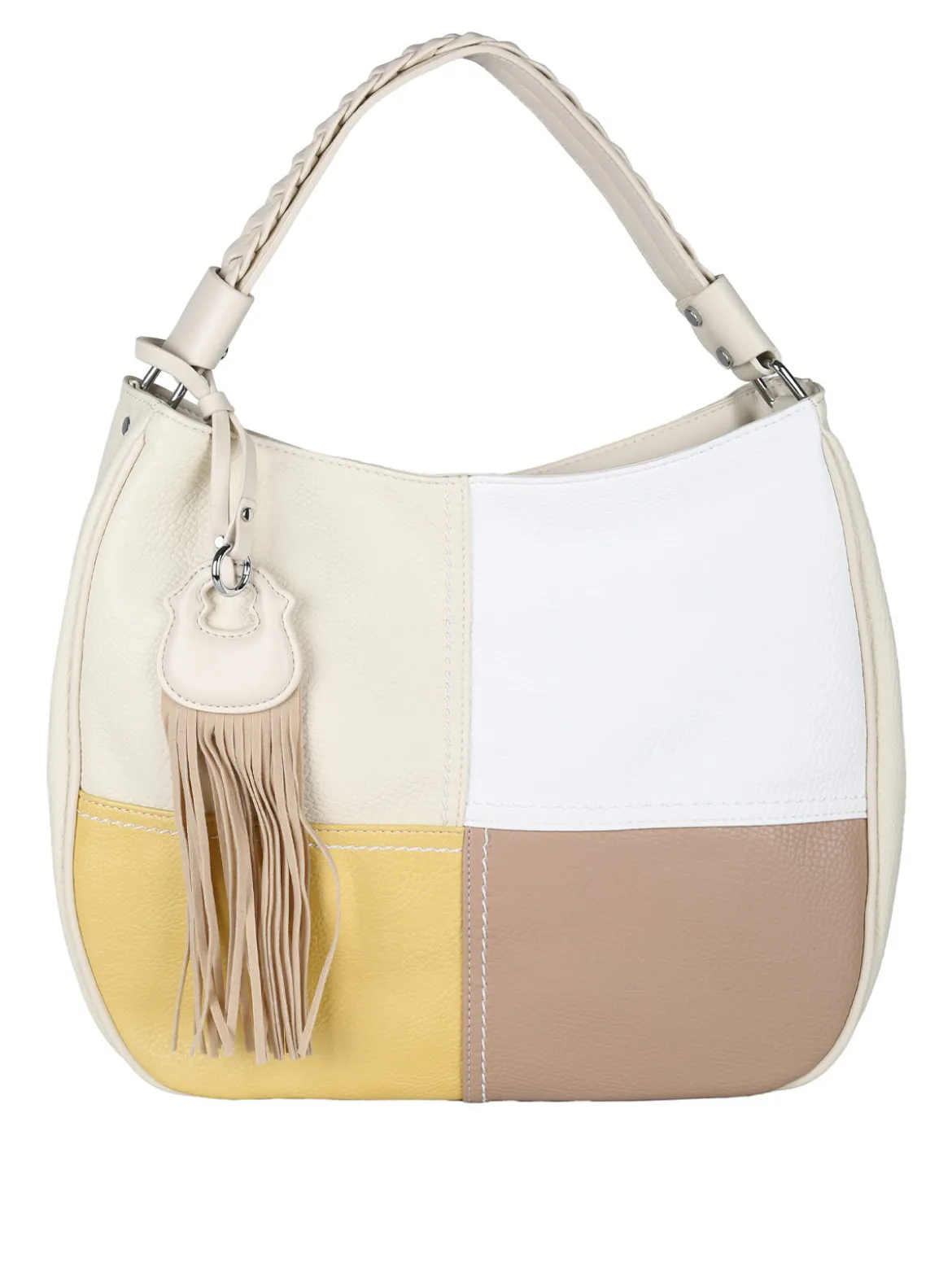 Solada Borsa donna hobo colorata - panna