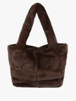 Solada Borsa donna in pelliccia sintetica - moro