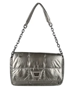 Solada Borsa donna puffer trapuntata con manico a catena - bronzo
