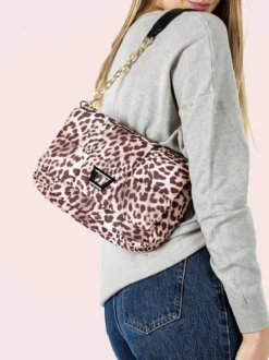 Solada Borsa donna puffer trapuntata con manico a catena - multicolore