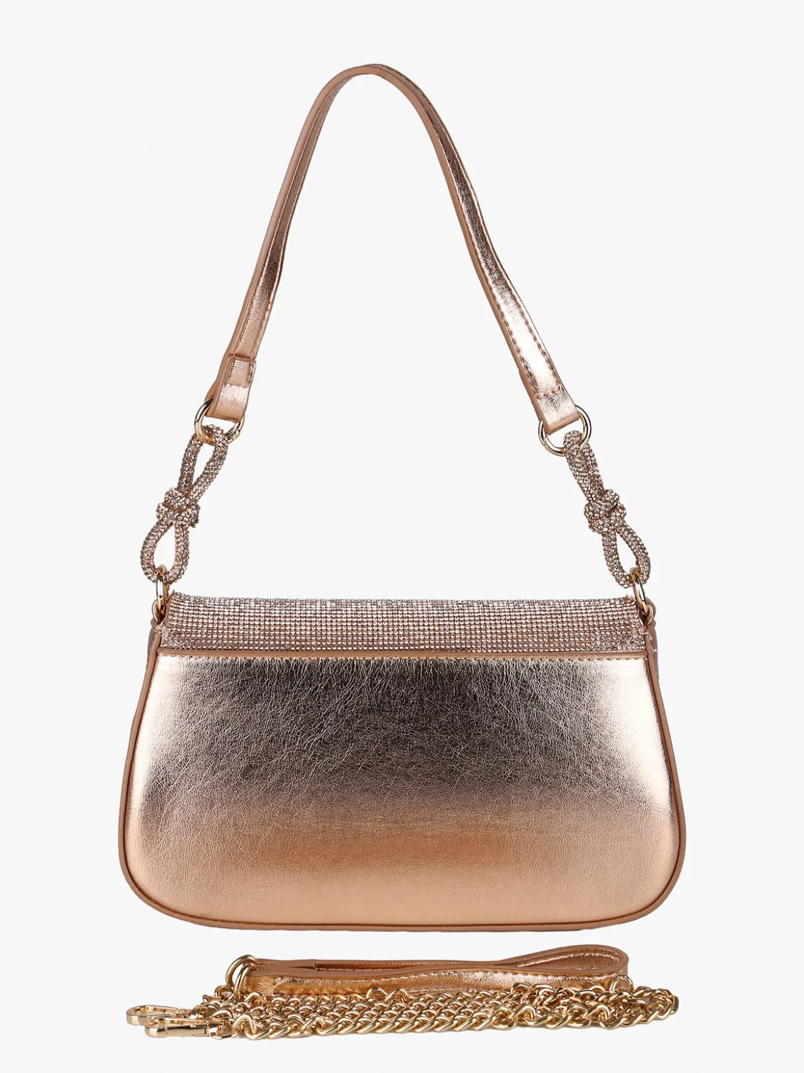 Solada Borsa donna rigida con strass - oro