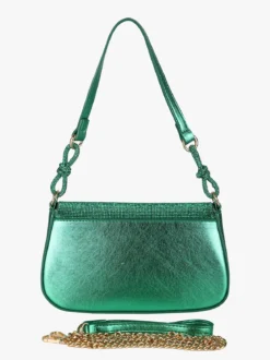 Solada Borsa donna rigida con strass - verde