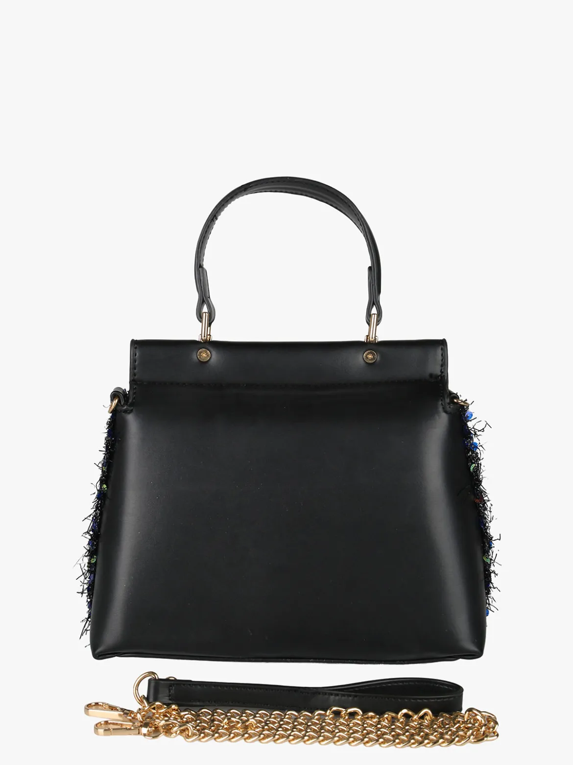 Solada Borsa gioiello con paillettes e strass - nero