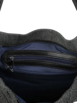 Solada Borsa hobo da donna con doppi manici - nero