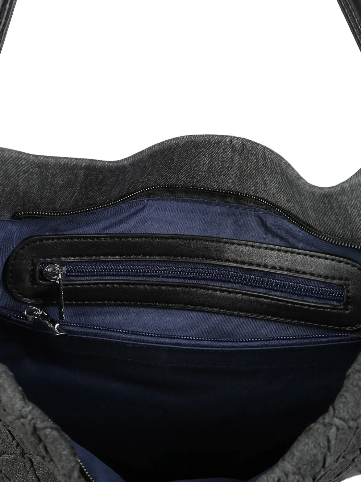 Solada Borsa hobo da donna con doppi manici - nero