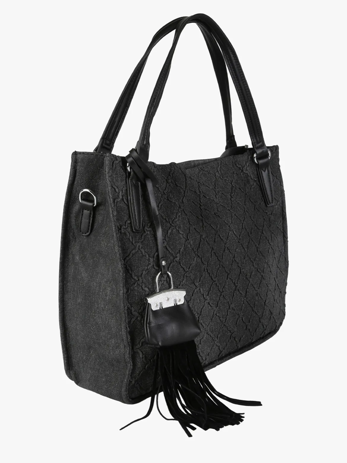 Solada Borsa hobo da donna con doppi manici - nero