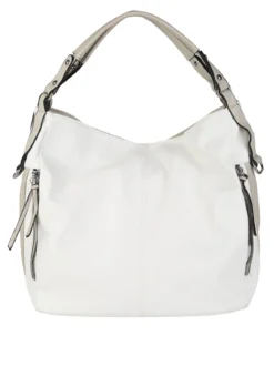 Solada Borsa hobo da donna in ecopelle - bianco