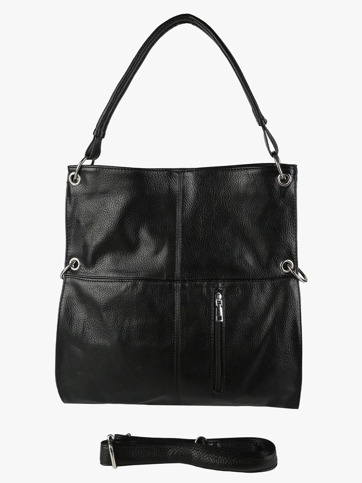 Solada Borsa hobo da donna in ecopelle - nero