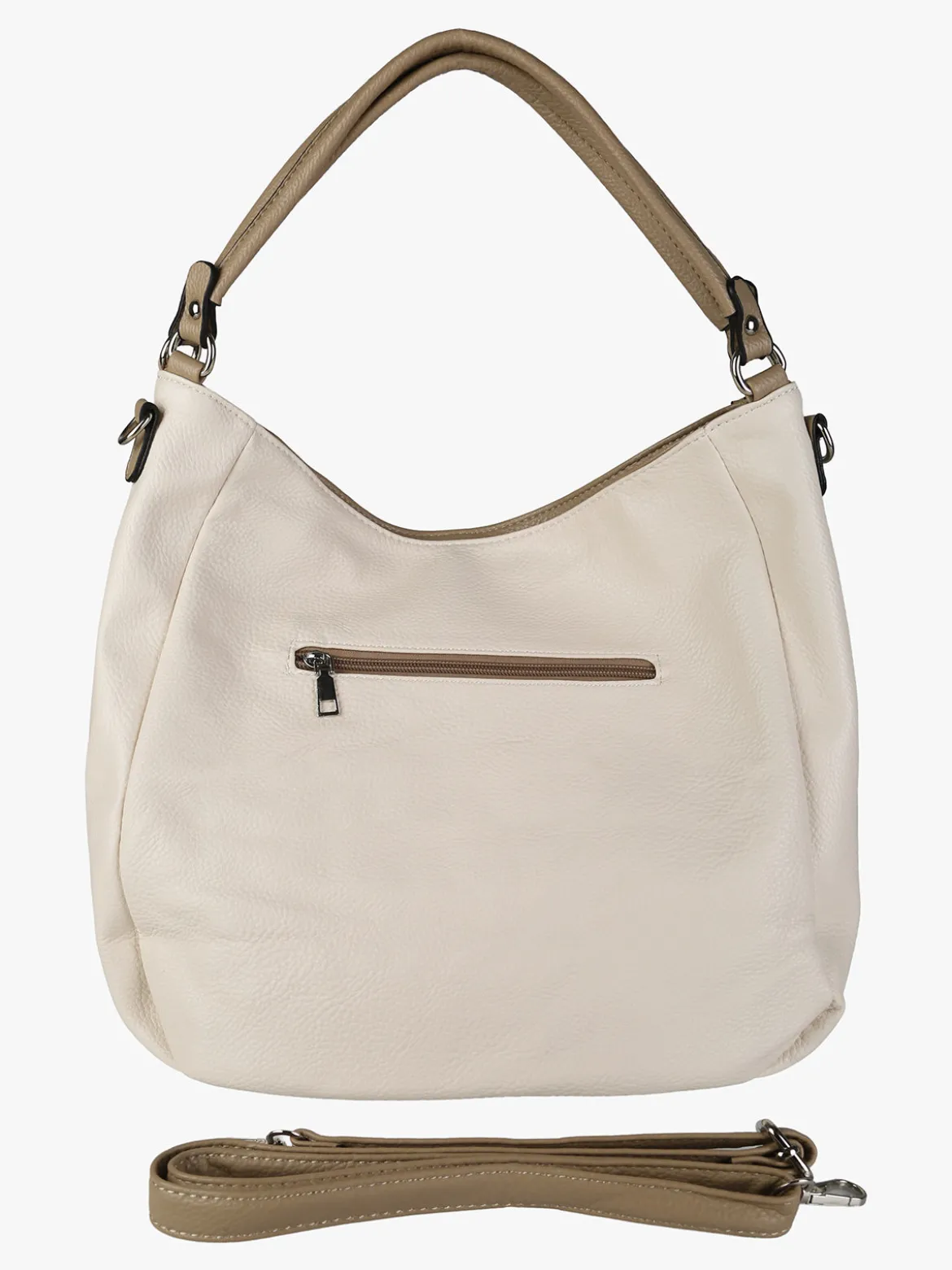 Solada Borsa hobo da donna in ecopelle - panna
