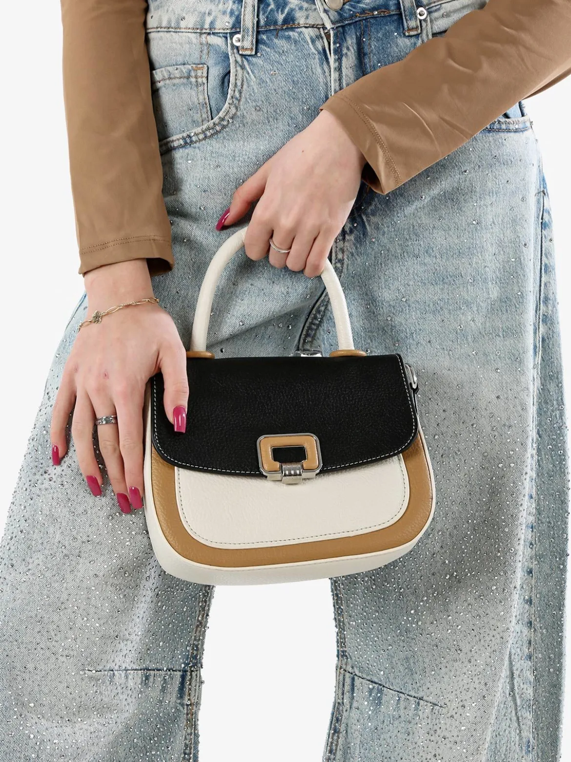 Solada Borsa mini da donna colorata - nero