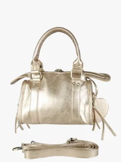 Solada Borsa mini da donna in ecopelle con doppi manici e specchietto - nero