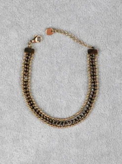 Solada Bracciale multistrato con strass in acciaio donna