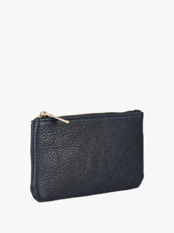 Solada Bustina donna in ecopelle con zip - blu scuro