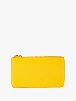 Solada Bustina donna in ecopelle con zip - giallo