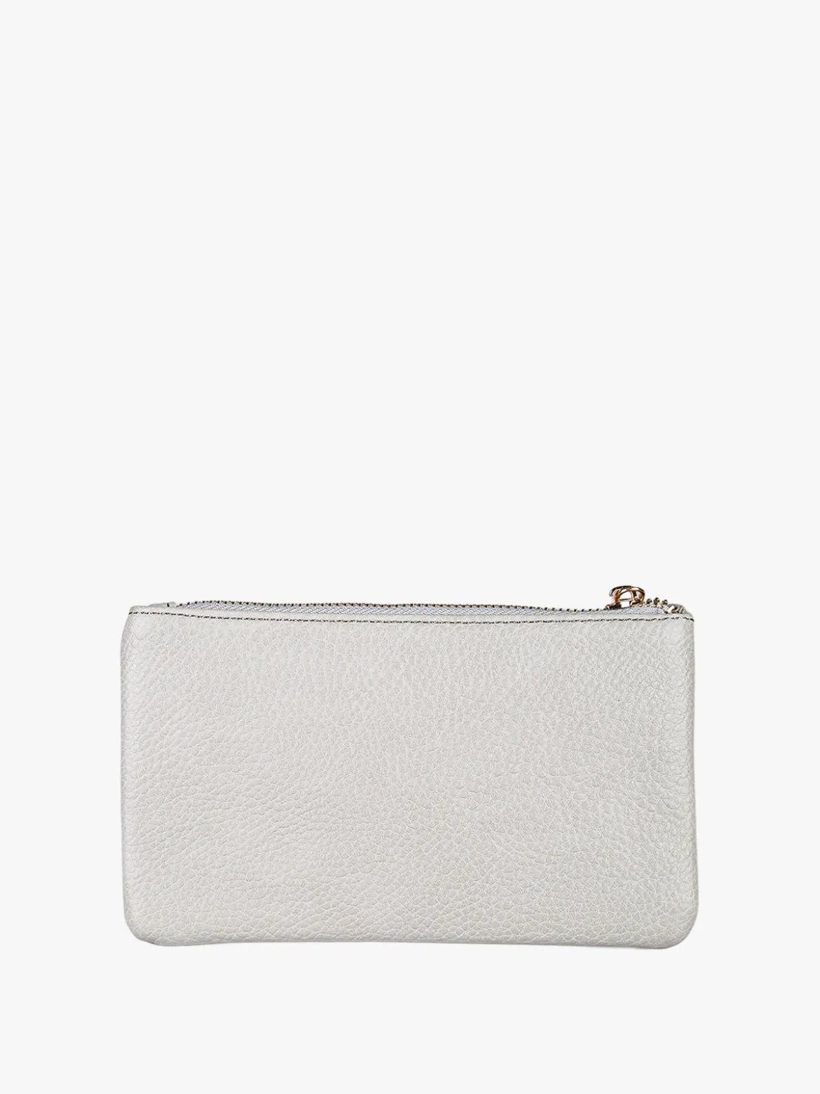Solada Bustina donna in ecopelle con zip - grigio
