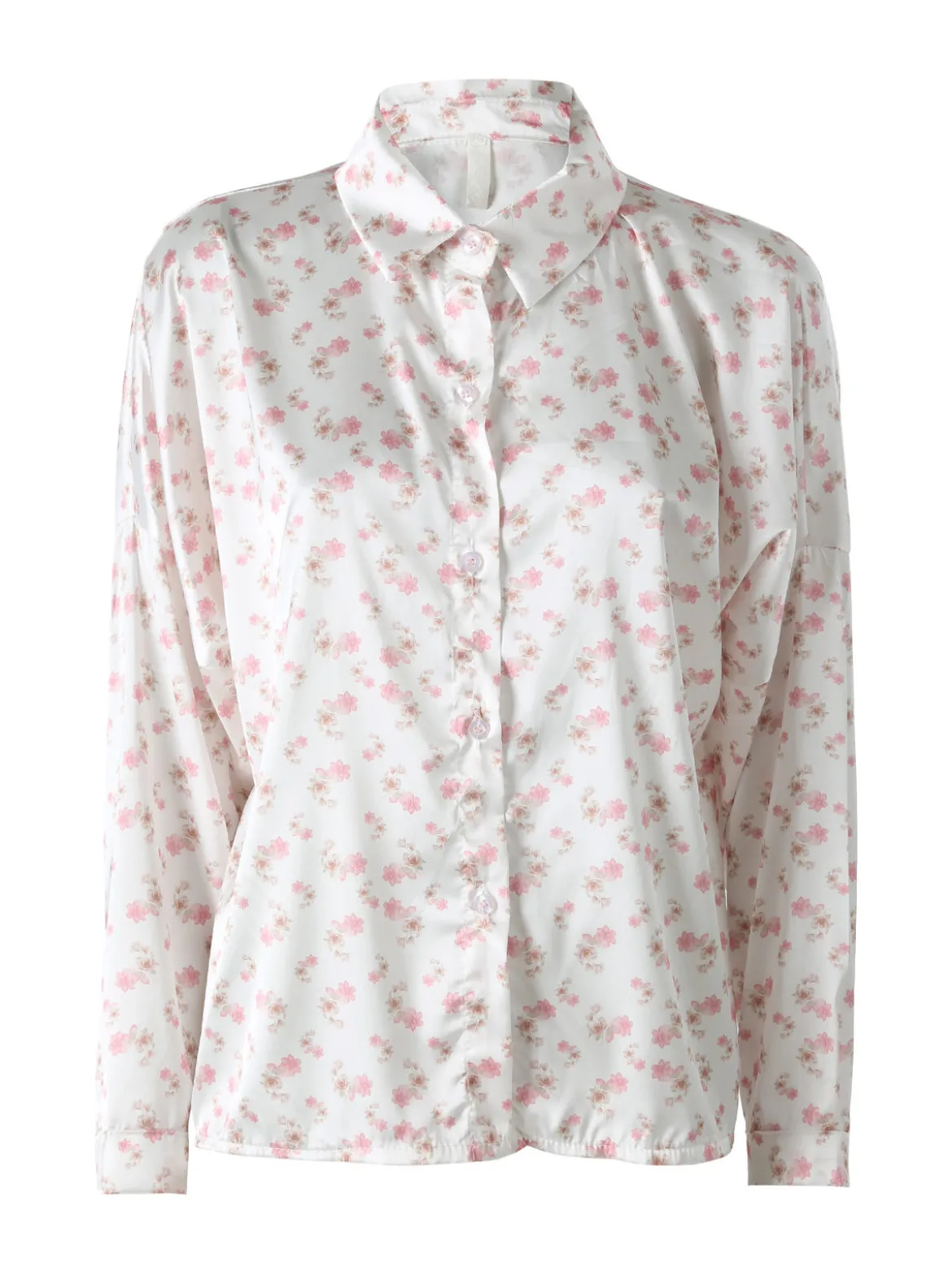 Solada Camicia da donna a maniche lunghe con stampa floreale - bianco