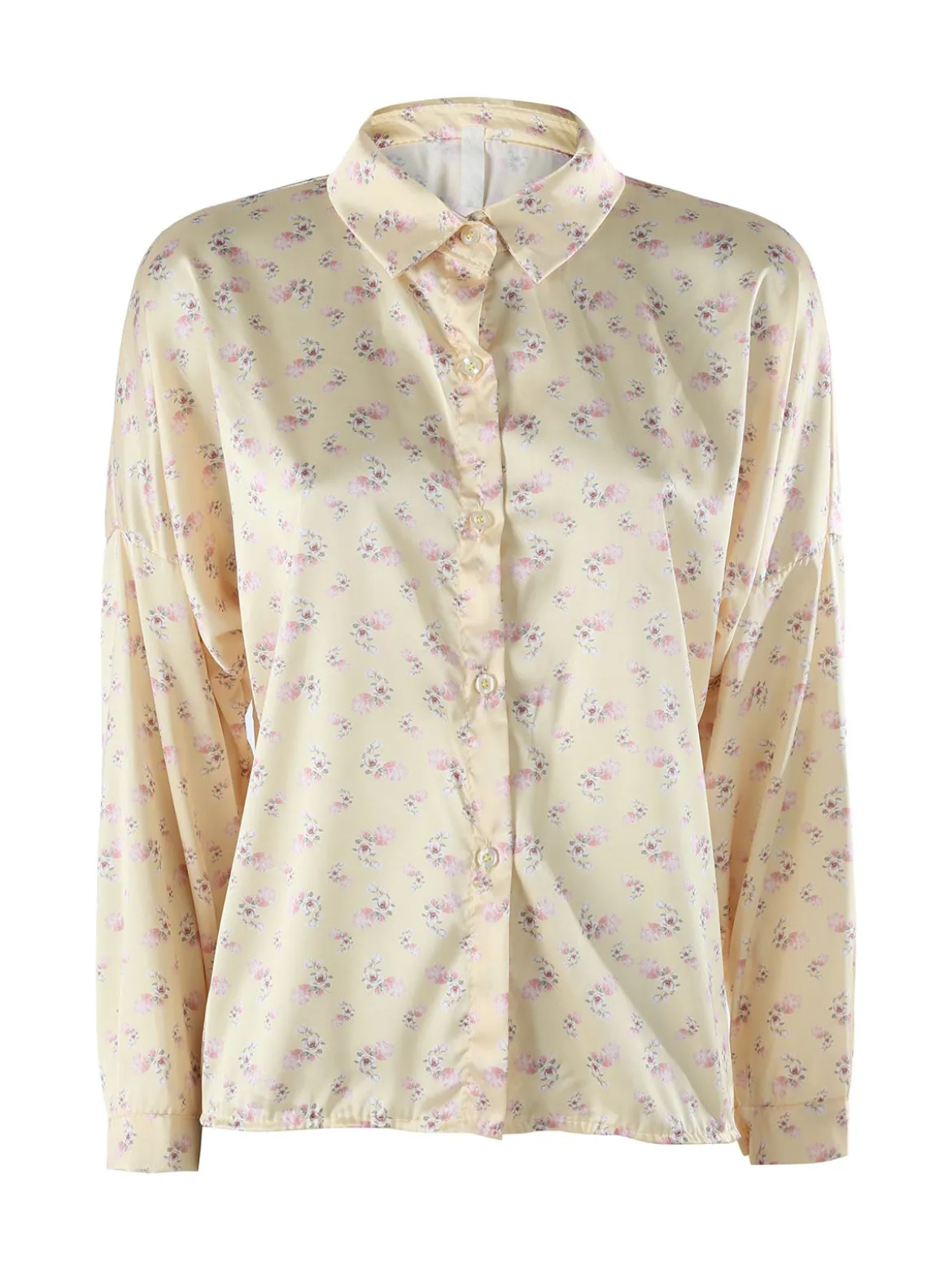 Solada Camicia da donna a maniche lunghe con stampa floreale - giallo