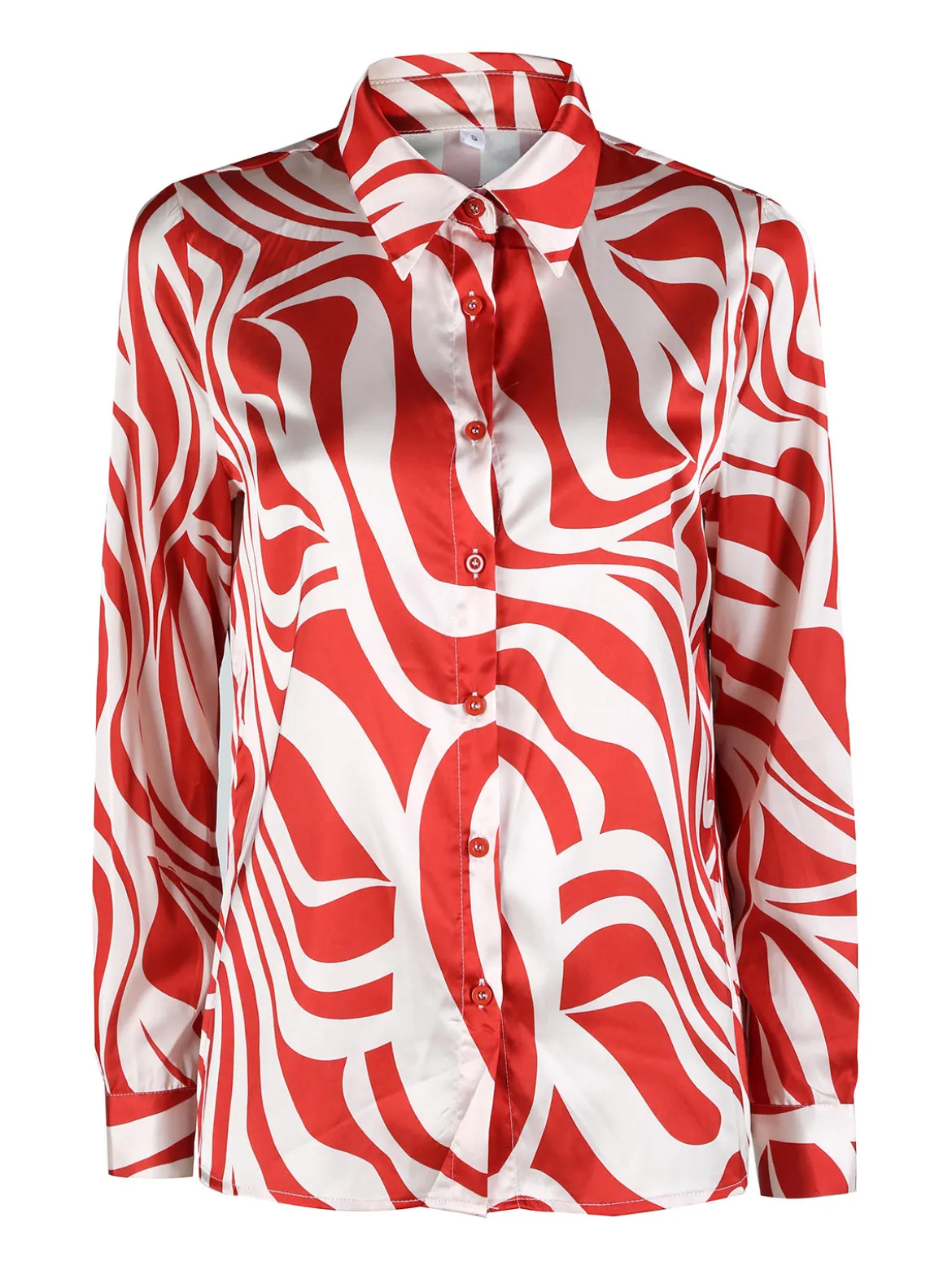 Solada Camicia da donna effetto seta a maniche lunghe