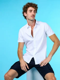 Solada Camicia da uomo a maniche corte - bianco