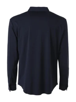 Solada Camicia da uomo a maniche lunghe in tessuto elasticizzato - blu scuro