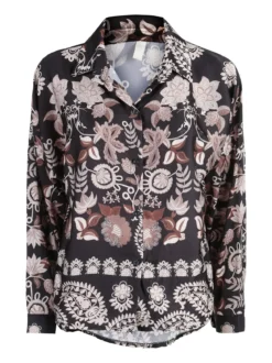 Solada Camicia donna a fantasia - nero
