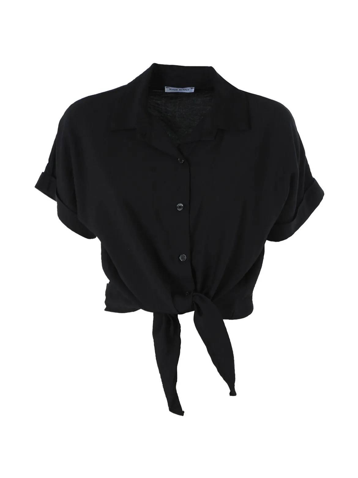 Solada Camicia donna a maniche corte in viscosa - nero
