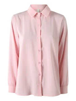 Solada Camicia donna a maniche lunghe con foulard colorato - rosa