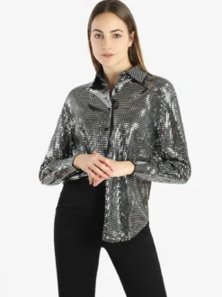 Solada Camicia donna a maniche lunghe con lustrini
