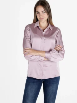 Solada Camicia donna a maniche lunghe effetto raso