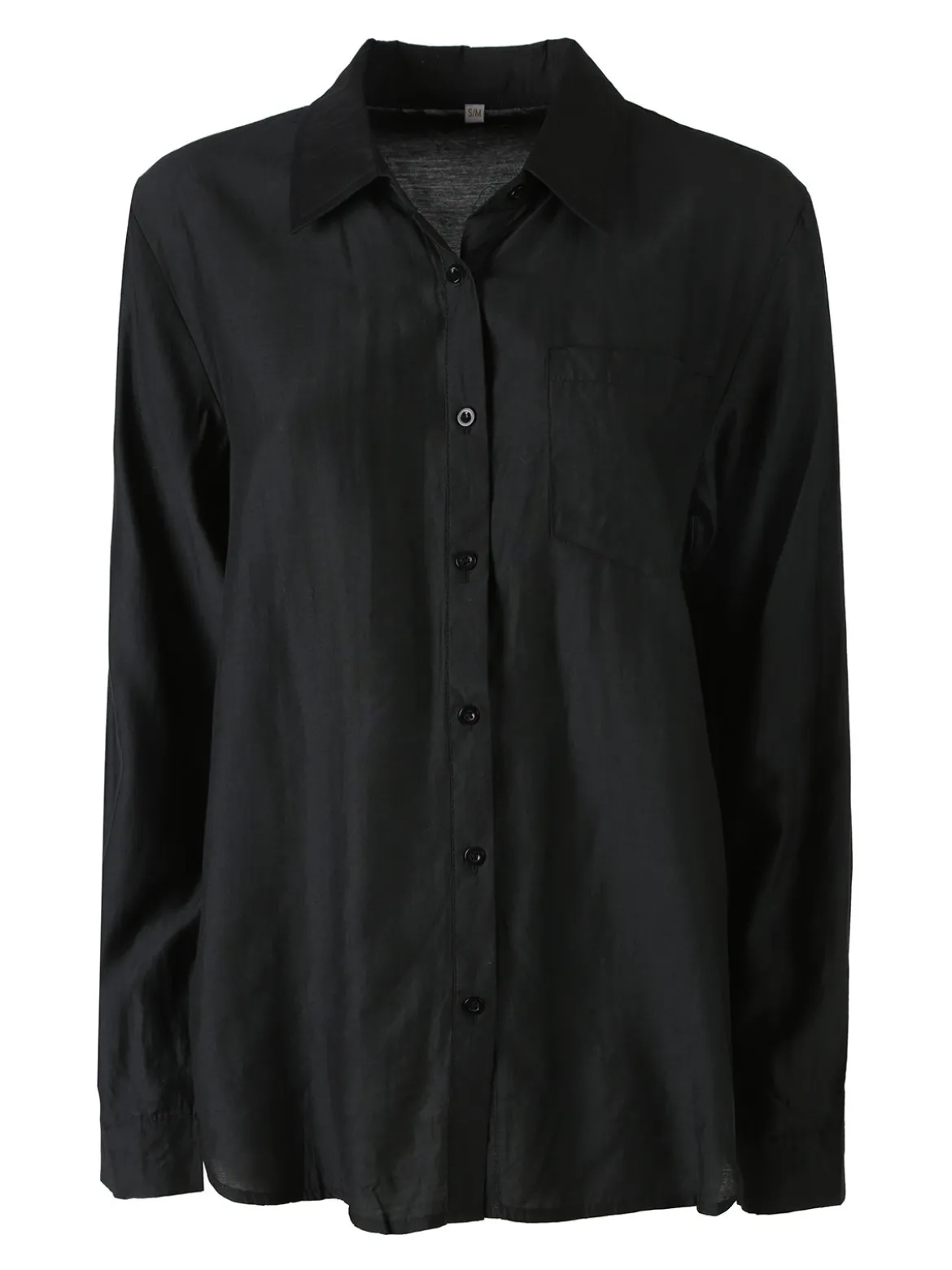 Solada Camicia donna a maniche lunghe in misto cotone - nero