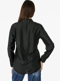Solada Camicia donna a maniche lunghe in misto cotone - nero