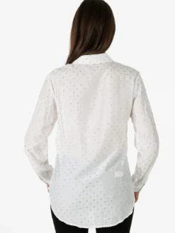 Solada Camicia donna a pois con taschino - bianco