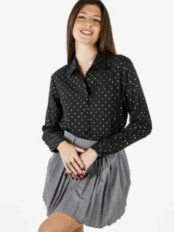 Solada Camicia donna a pois con taschino - nero