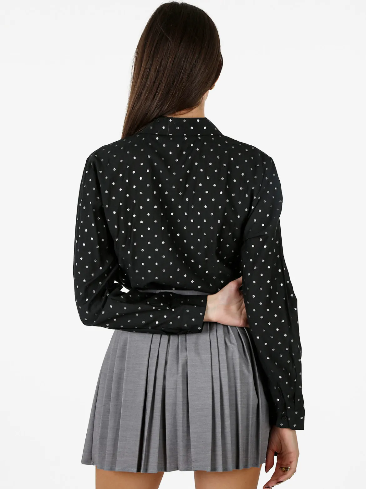 Solada Camicia donna a pois con taschino - nero