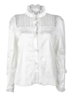 Solada Camicia donna con bottoni di perle e pizzo