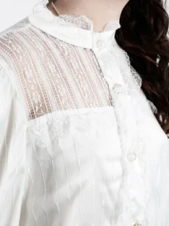 Solada Camicia donna con bottoni di perle e pizzo