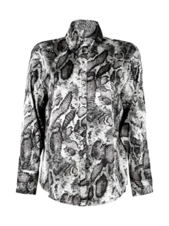 Solada Camicia donna con stampa animalier a maniche lunghe