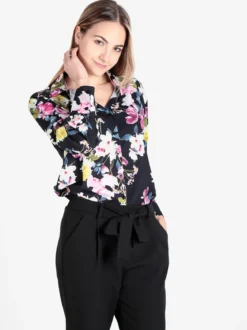 Solada Camicia donna fiorata a maniche lunghe