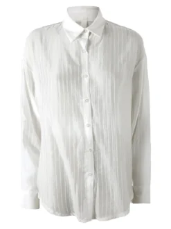 Solada Camicia donna oversize a maniche lunghe - bianco