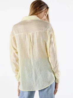 Solada Camicia donna oversize a maniche lunghe - giallo