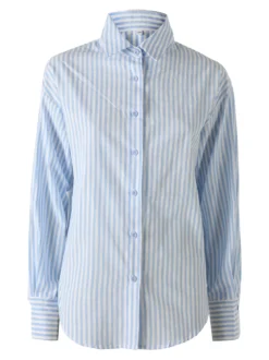 Solada Camicia donna oversize a righe - azzurro