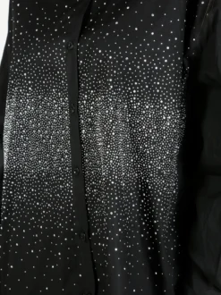 Solada Camicia donna oversize con strass a maniche lunghe - argento