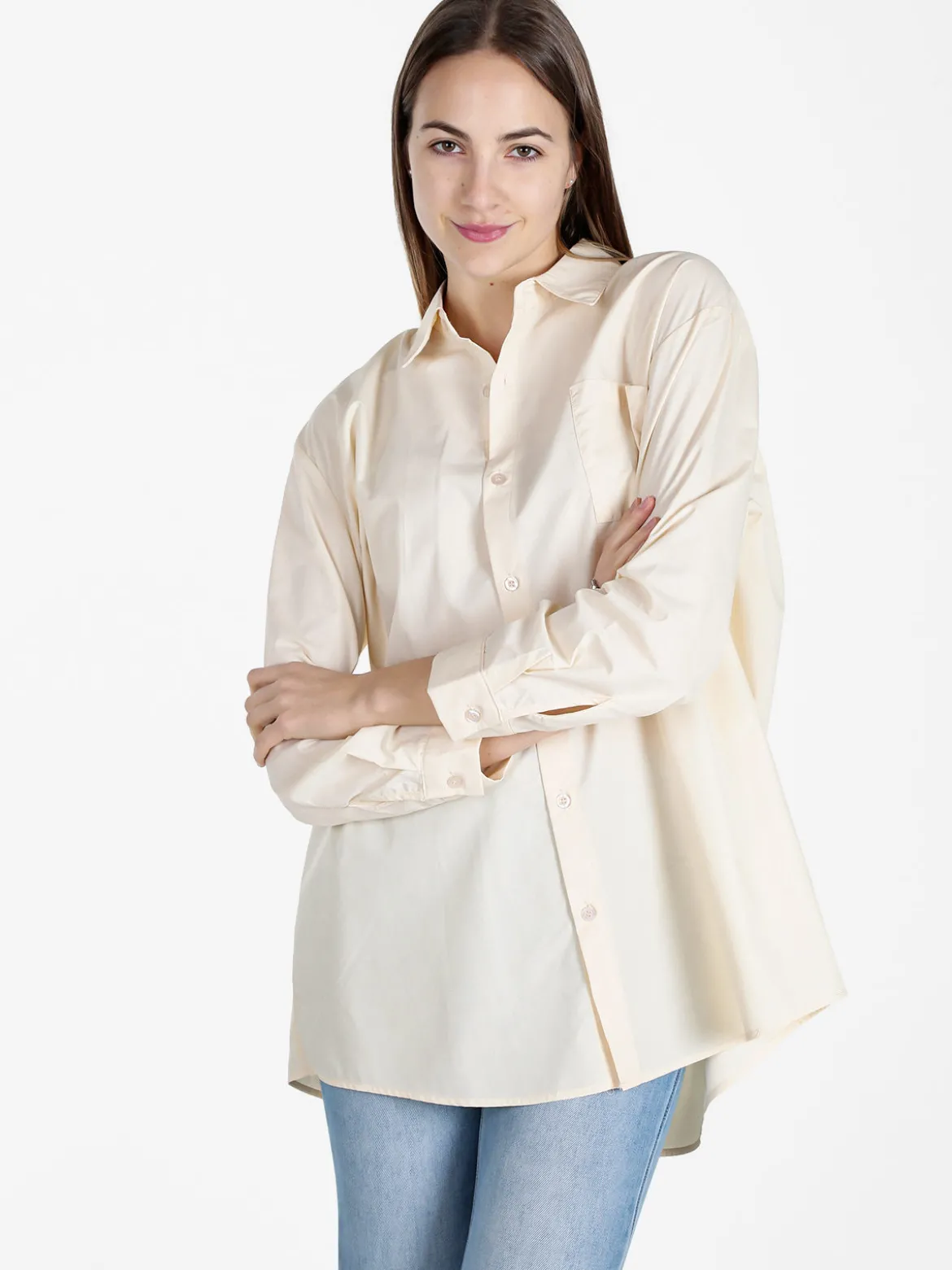 Solada Camicia donna oversize con taschino