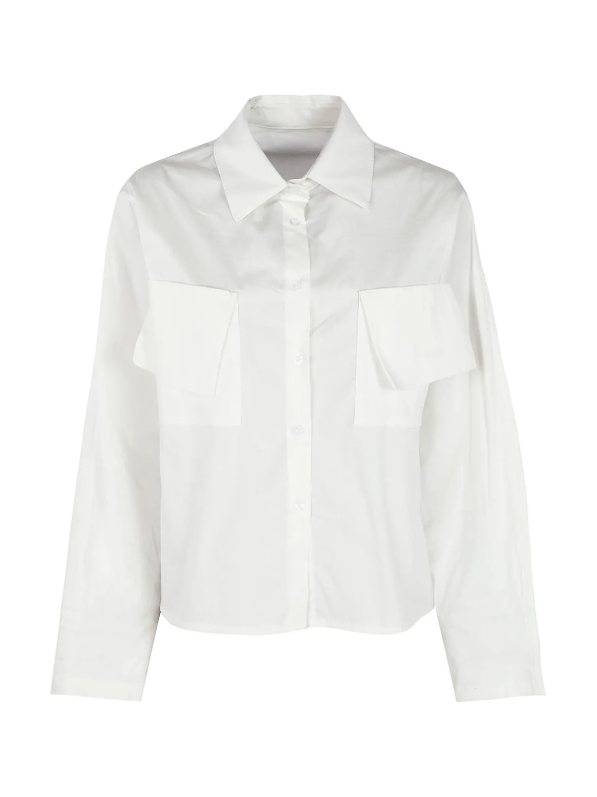 Solada Camicia donna oversize in cotone con tasche