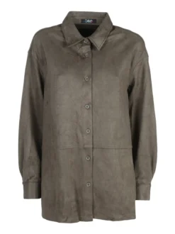 Solada Camicia donna scamosciata oversize - militare