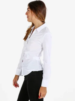 Solada Camicia donna slim a maniche lunghe - bianco