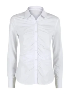 Solada Camicia donna slim a maniche lunghe - bianco
