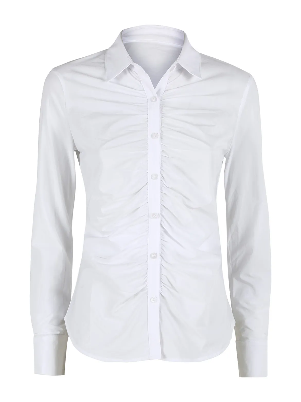 Solada Camicia donna slim a maniche lunghe - bianco