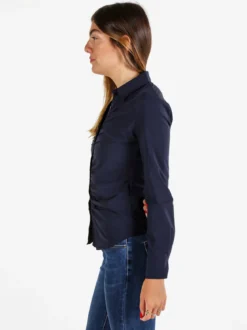 Solada Camicia donna slim a maniche lunghe - blu scuro