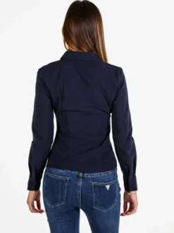Solada Camicia donna slim a maniche lunghe - blu scuro
